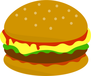 ็Hamburgers as food.