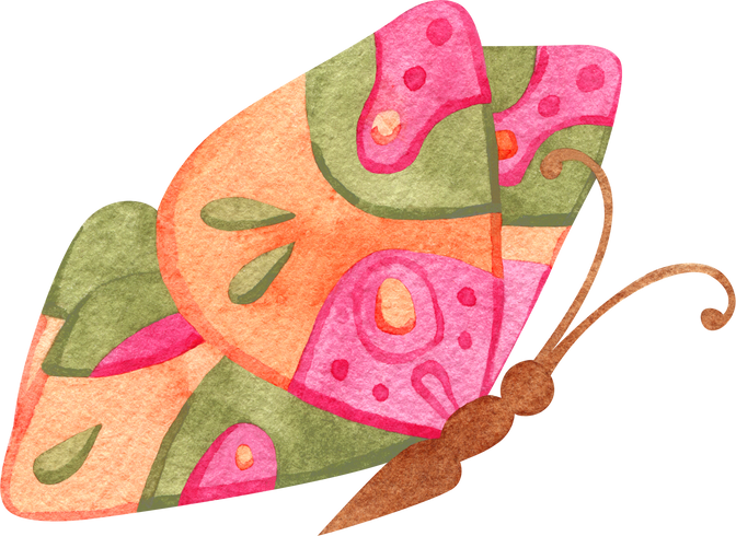 Butterfly in Watercolor Illustration